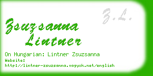 zsuzsanna lintner business card